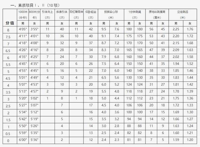 中考体育评分标准2024北京(今年中考体育考什么项目)