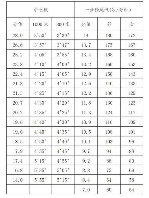 中考体育评分标准2024800米(2024评分标准了解一下)