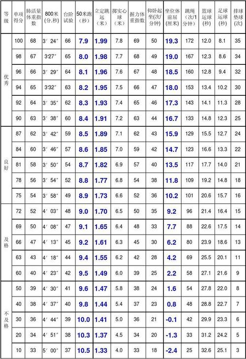 中学体考评分标准(平时成绩怎么算)