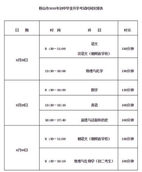 辽宁中考时间2021具体时间(考试时间表都公布了吗)